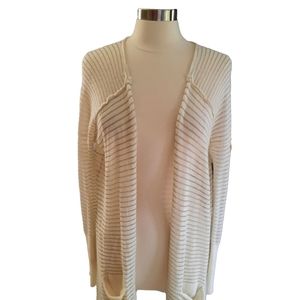 Free People Knit Striped Long Cardigan